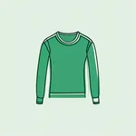 medium green long-sleeved top image